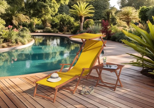 Chaise longue jardin - chaise, de