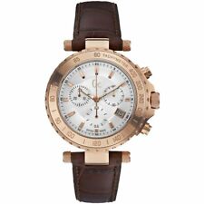 GC unisex MEN'S chronograph rose gold tone brown leather watch women's X58004G1S