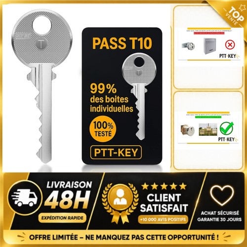 Clé pass ptt t10 boîte - clé,