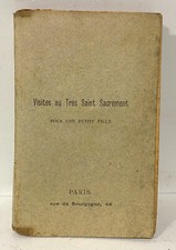 Old Religious Book Visit to the Most Holy Sacrament for Little Girl 1894