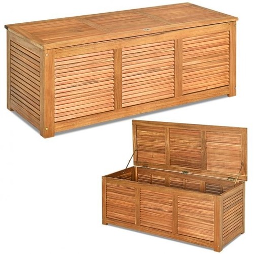 Coffre jardin 178l bois - coffre,
