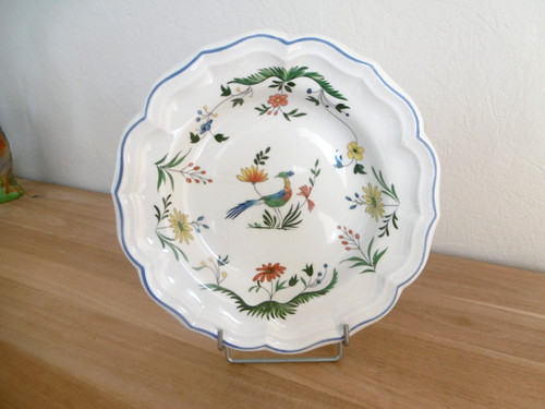 Plat rond creux faience gien - plat,