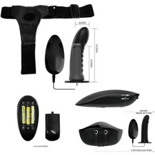 Harnais Gode Ceinture Creux Sextoy Vibrant Ajustable 16.2 cm Hollow Strapon H F