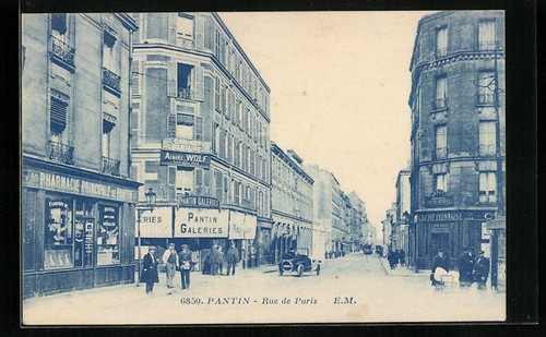 Cpa pantin rue paris - de,