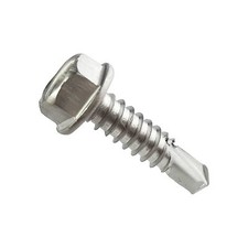 #8 Hex Washer Head Self Drilling Sheet Metal Tek Screws 410 Stainless Steel