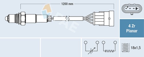 Sonde lambda 77226 fae pour - fae,