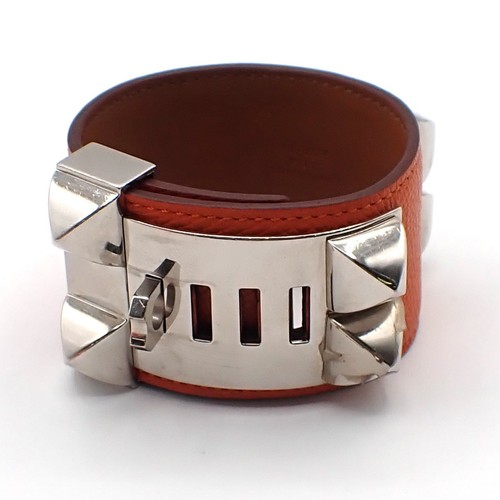 Hermes collier chien cuir - chien,
