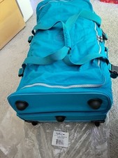 KIPLING Teagan Wheeled Duffle Turquoise Blue Large Travel Suitcase 