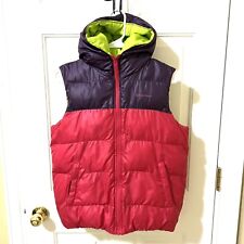 Decathlon Quechua Pink Purple Green Girls Reversible Puffer Zip Pockets Vest, 14