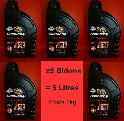 Bidons huile 4 temps - x5,