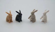 Playmobil (T31105) Farm - Set of 4 Adult Rabbits Beige, Black, Grey & White