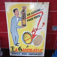 AFFICHE ANCIENNE BIERE LA GAUMAISE MAIRESSE FRAMERIES BELGIQUE 32x47cm