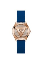 Guess Montre à bracelet en silicone Glitz Plaque pour dames GW0745L4