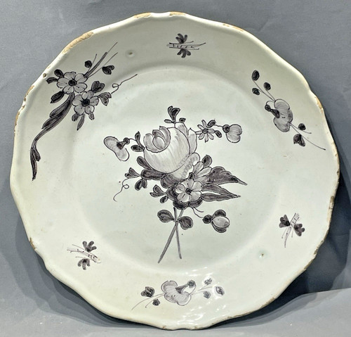 Centre assiette faïence - ,