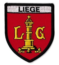 Patche Liège écusson brodé patch thermocollant ville Belgique blason