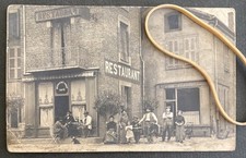 Old postcard. 63. SAINT GERMAIN LEMBRON Restaurant BERNARDET VIRAT People On Terrace