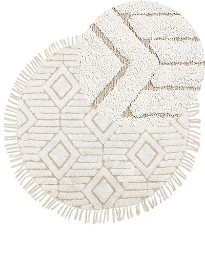 Tapis coton beige - tapis, 140