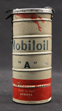Ancien Tres Rare Bidon Huile Boite Mobiloil A Gargoyle Auto Motor Oil Tin Can