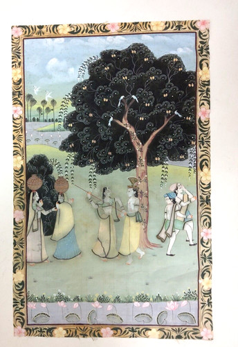 Peinture sur soie indienne