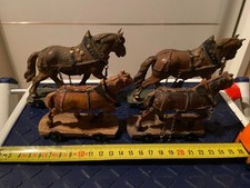 ELASTOLIN,  AVANT GUERRE LOT CHEVAUX ÉCHELLE G OU  LGB, IDEM PREISER