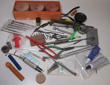 VINTAGE ASSORTED LOT WATCHMAKER TOOLS JEWELER WATCH REPAIR TOOL UNKNOWN PCS. #3