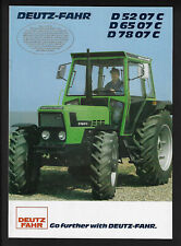 DEUTZ-FAHR D5207C-D6507C-D7807C TRACTORS 12 PAGE BROCHURE