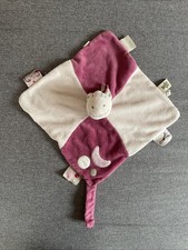 Doudou Plat Vache Lola Écharpe Rose Taupe Tétine Rond Lune NOUKIE’S