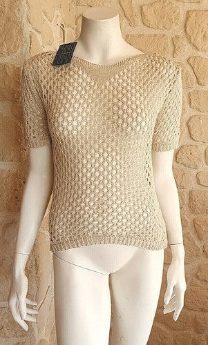 Tee shirt ajouré beige - beige, neuf