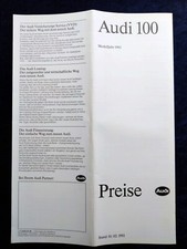 Audi 100 C4, also Quattro and S4 price list status: 01.01.1993 model year 1993