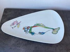Grand Plat A Poisson Decor Fait Main Limoges Service Deco Cuisine