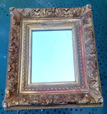 CADRE GLACE MIROIR BOIS DORÉ