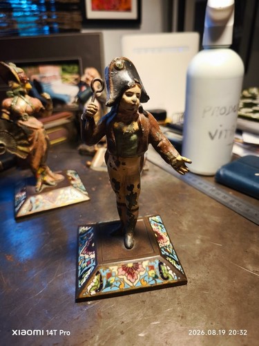 Paire statuettes polychrome - paire, de