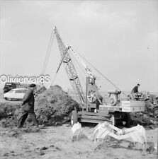 Original Photo Negative - F.T.F. Agricultural Crane in a field, Citroen DS tractor