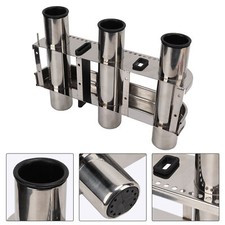 Fishing Rod Holder Marine Stainless Steel 3 Tube Link Rod Holder Rod Pod With