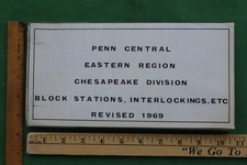 Penn Central RR PCRR Chesapeake Division Block Stations & Interlocking Diagrams