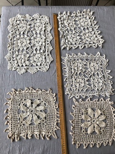 Lot petits napperons fuseau - napperons,