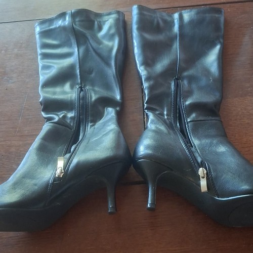 Bottes femme noires plateforme