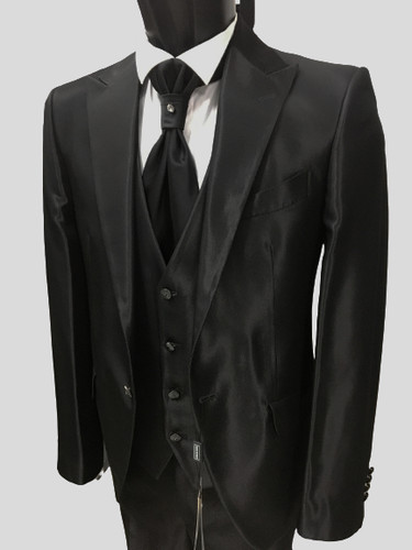 Costume homme noir - noir, carlo