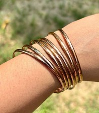 Lot de 7 bracelets en cuivre