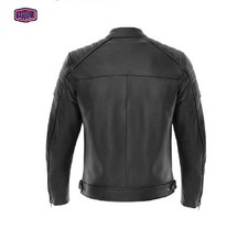 Essence Veste Moto Cuir Vintage Café Racer Gilet Protection Homologuée CE