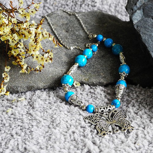 Joli collier papillon style - papillon,