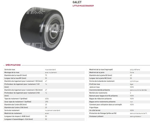 Galet 20660029 transpalette - galet,