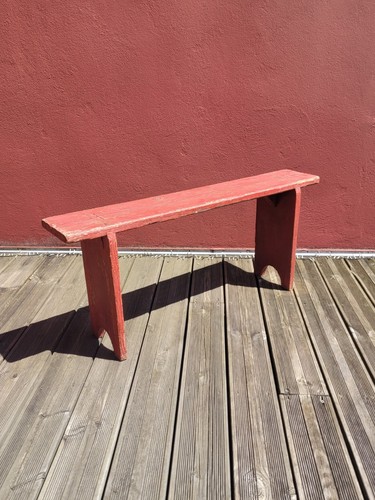 Banc ancien bois peint - ancien, en