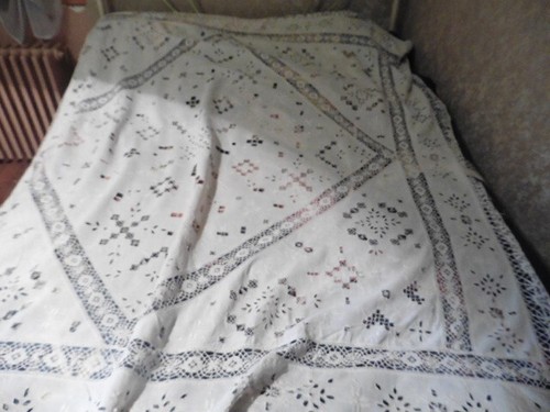 Nappe ancienne pur lin - ancienne,