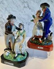 Antique Staffordshire Pearlware Sailor Departure Return Early 19th Century