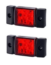 #2x Rouge 12/24V LED Arrière Marqueur Phares Camion Remorque Camping-Car Kitcar