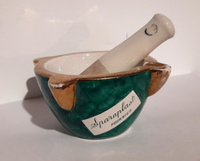 ancien mortier pilon apothicaire porcelaine publicitaire pharmacie Sparaplast