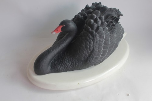 Cygne noir porcelaine biscuit