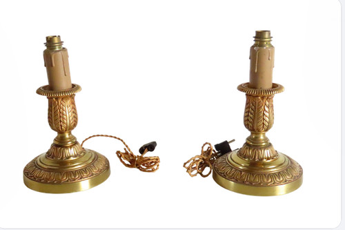 Lampe bougeoir bronze - en,