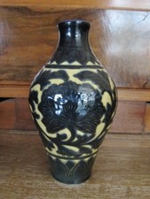 ANCIEN VASE CHINOIS LOTUS SIGNE